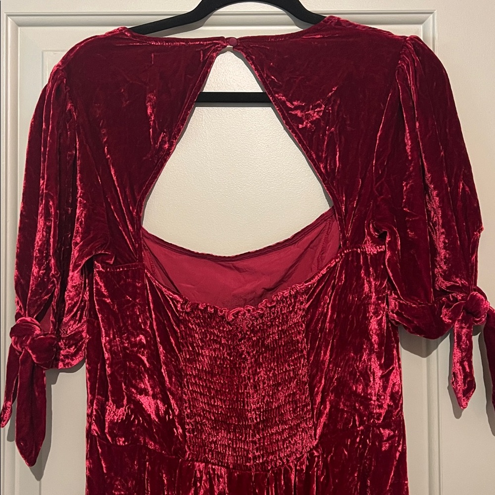 NWOT Reformation Cambrie Velvet Dress - Picture 6 of 7